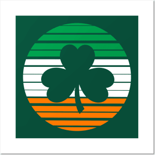 Shamrock Silhouette - Flag - St. Patricks Day Posters and Art